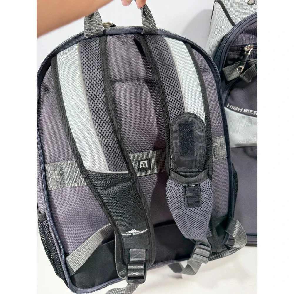 High Sierra AT3 Rolling Backpack Gray Charcoal 2 in 1 Carry On Luggage Bag